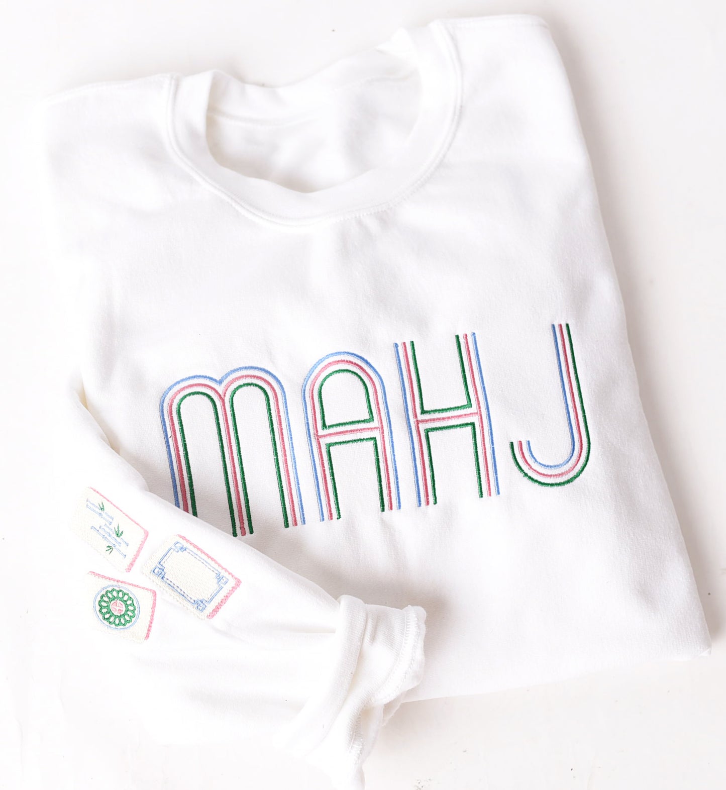 Mahjong Embroidered Sweatshirt