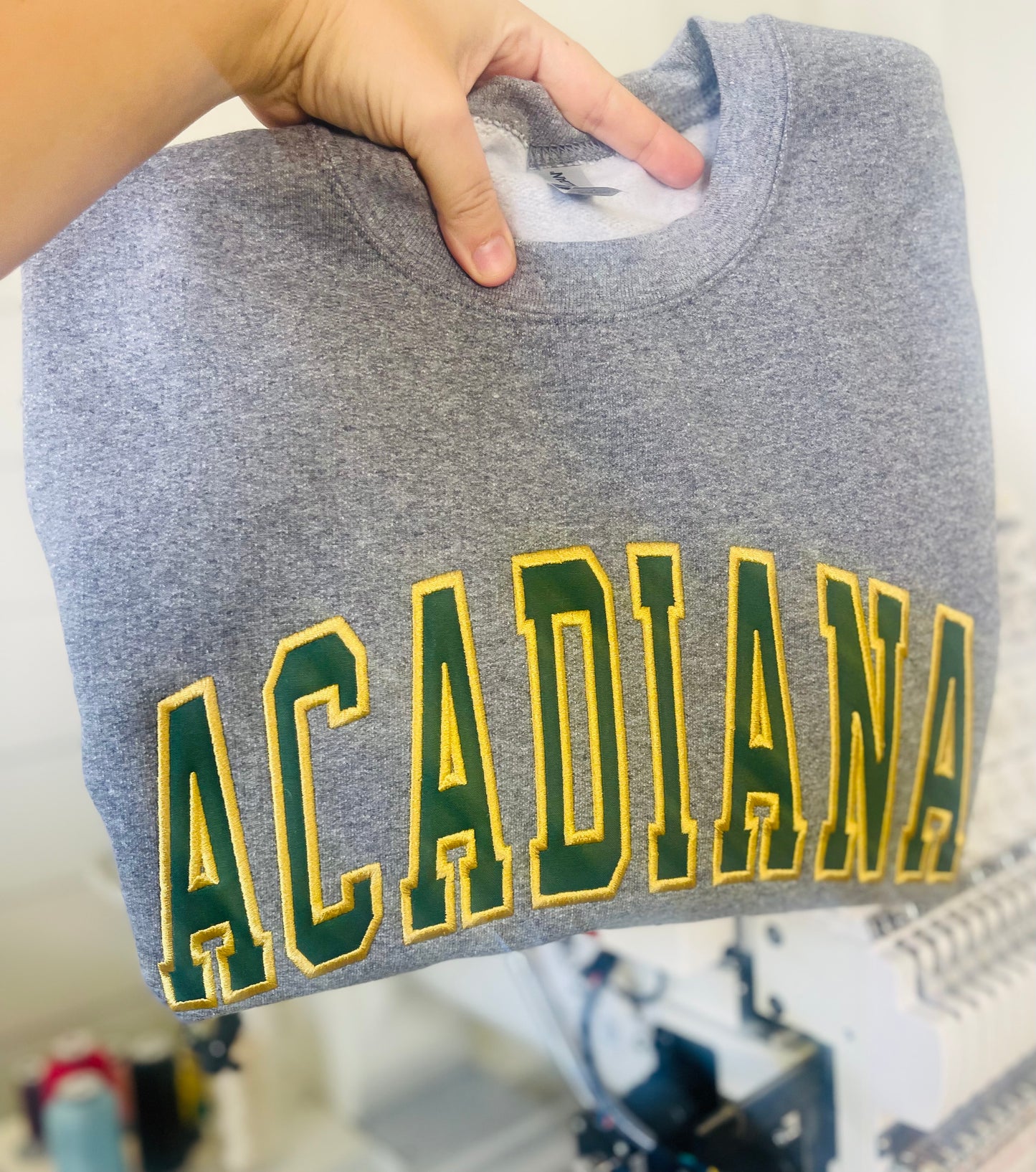 Crewneck Sweatshirt Satin Stitch Choose Your Word
