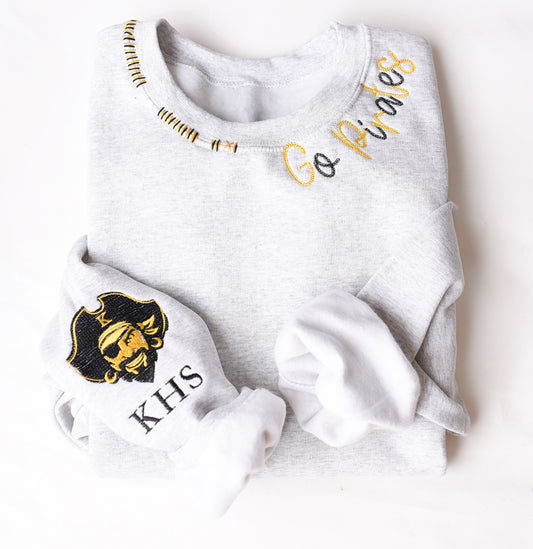 Custom Gameday Embroidered and Hand Stitched Sweatshirt