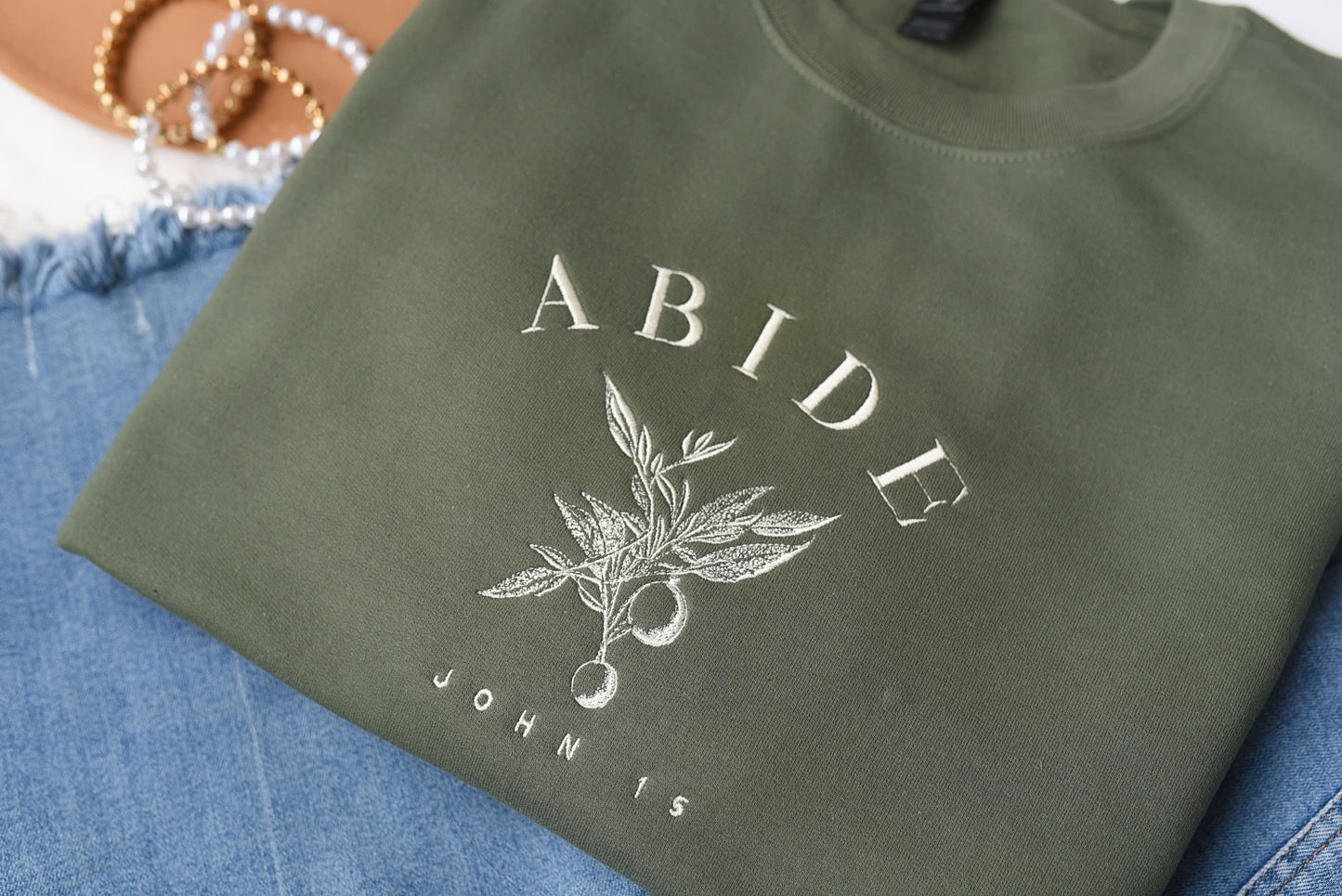 Abide Embroidered Sweatshirt