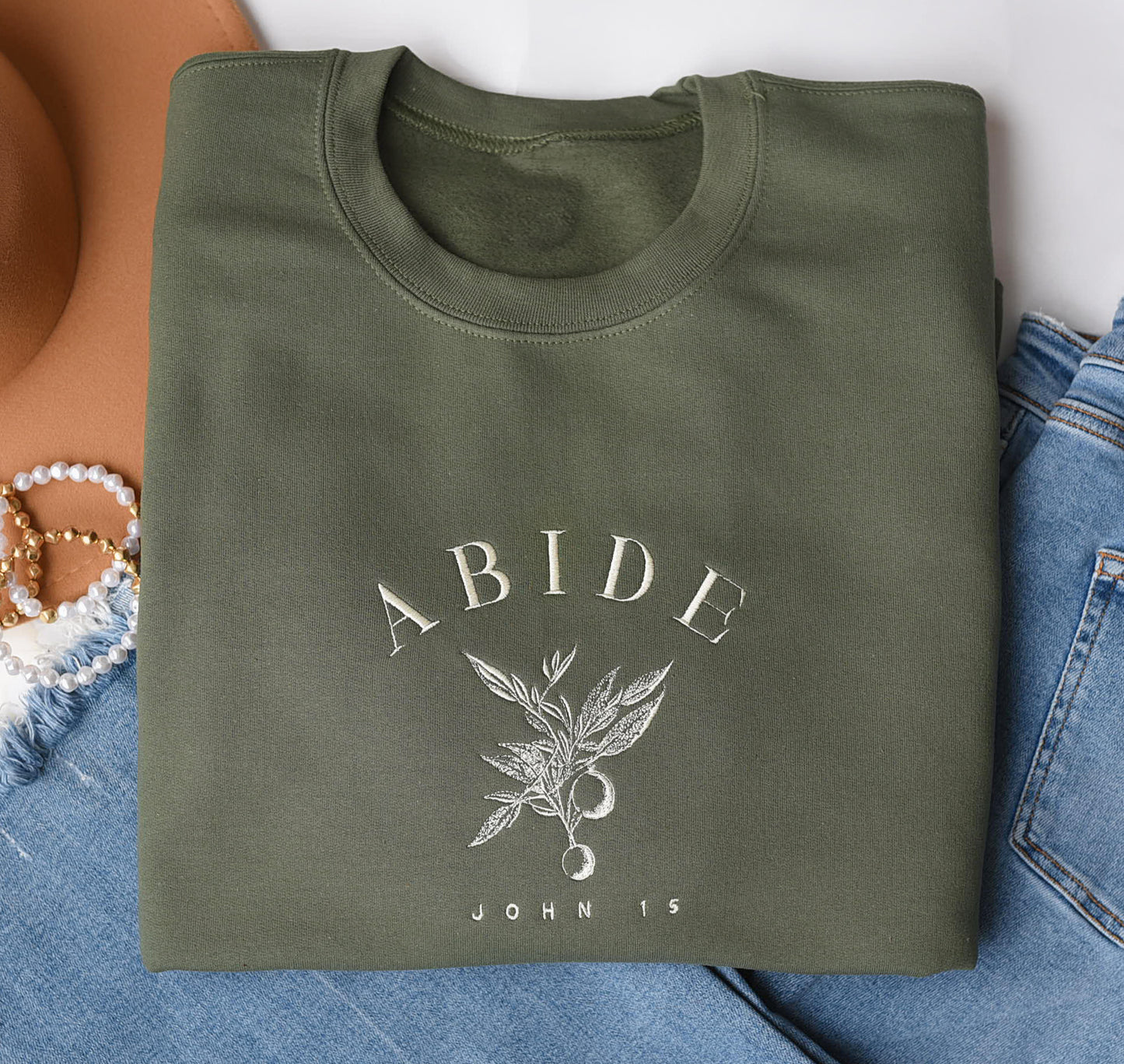 Abide Embroidered Sweatshirt
