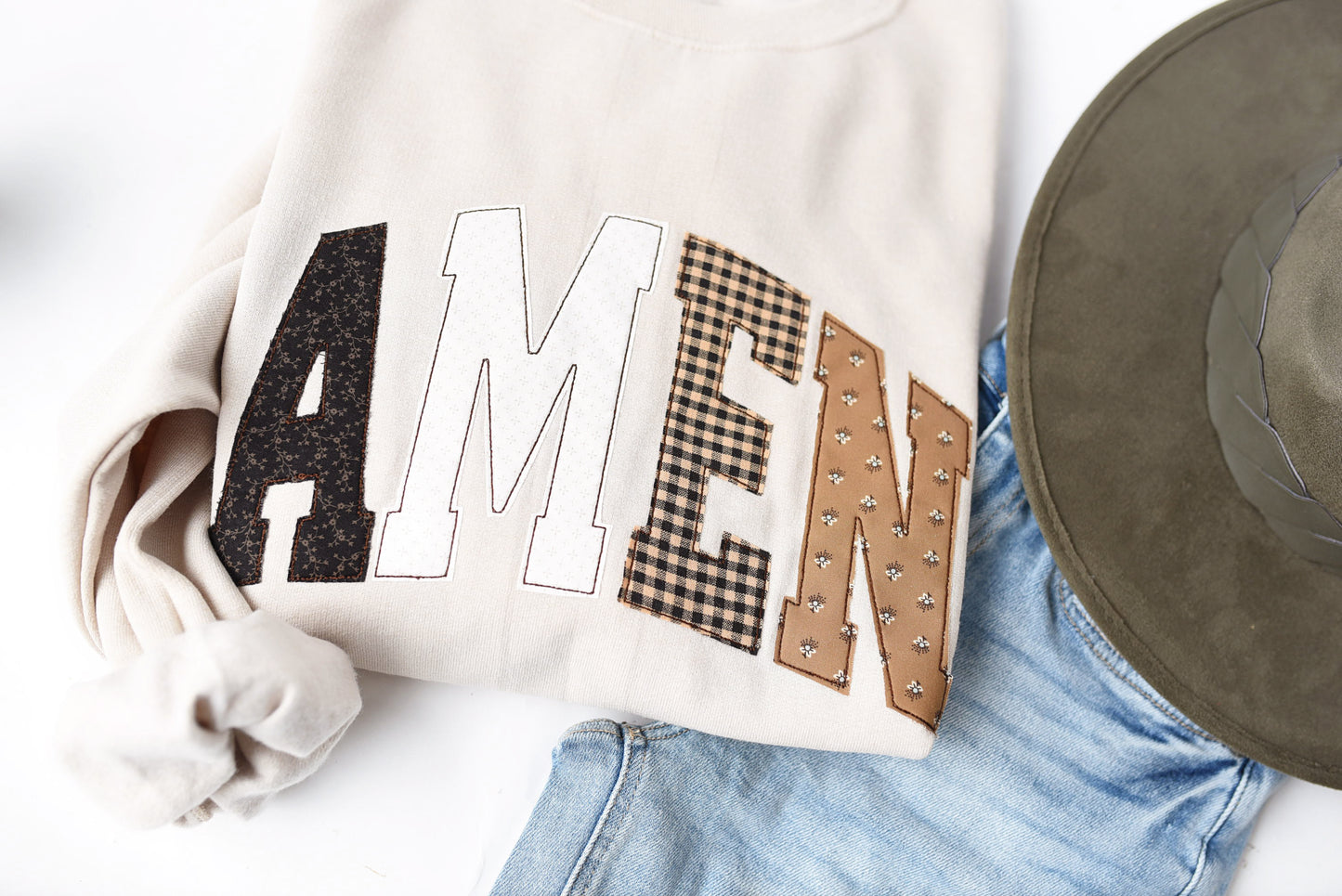 Amen Applique Sweatshirt