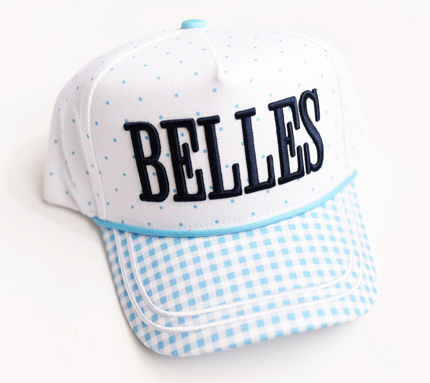 Belles Gingham and Polka Dot Trucker Hat