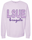 Lace Floral Applique Crewneck Sweatshirt Lavender