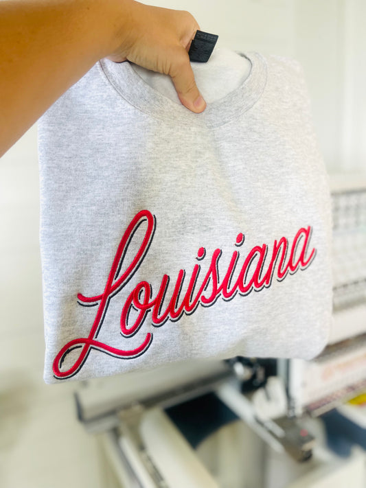 Louisiana Retro Script Sweatshirt