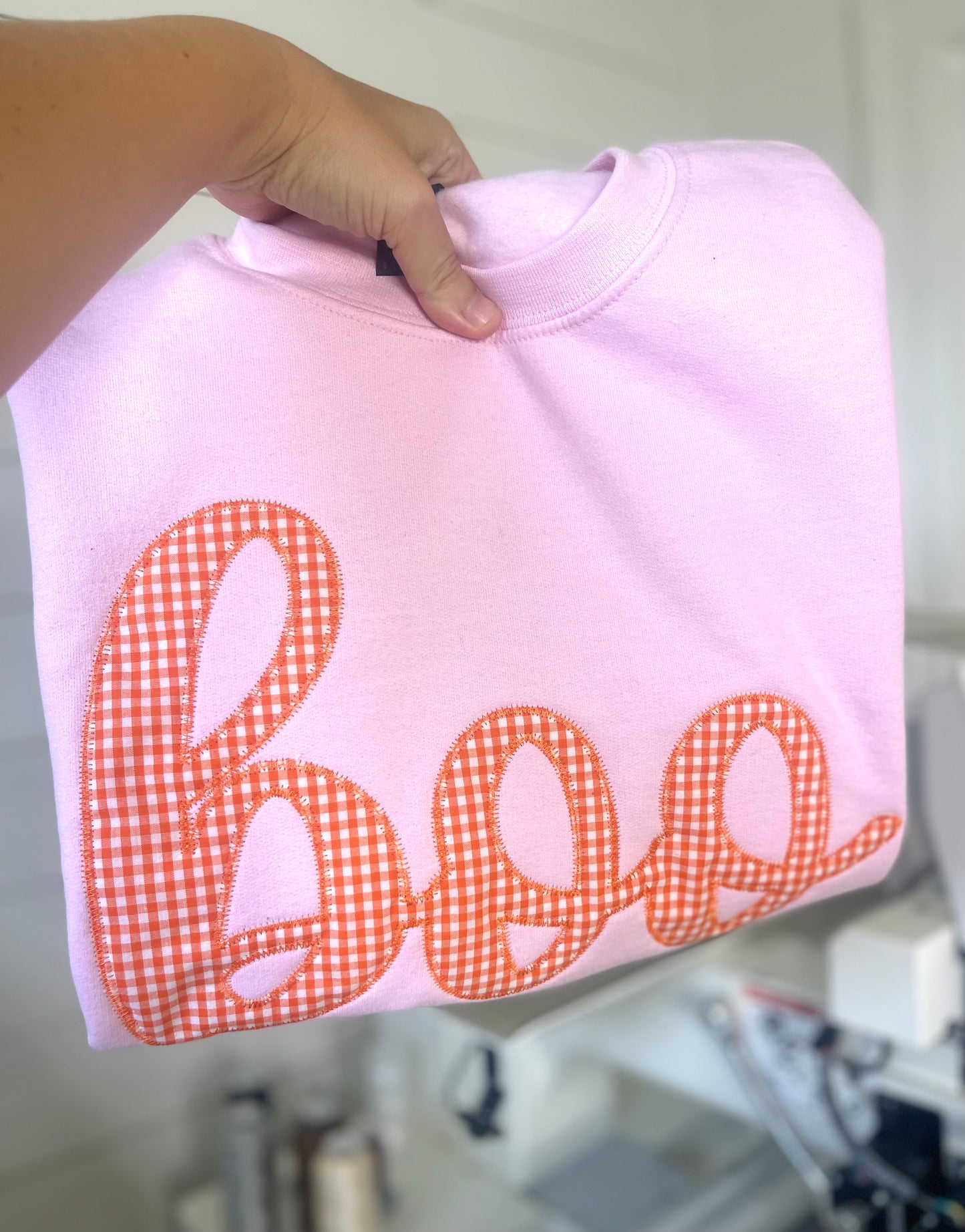 BOO Embroidered Sweatshirt or Tee