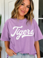 Retro Graphic Tigers or Cajuns Regular or Crop Comfort Colors