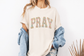 PRAY Floral Applique Comfort Colors Ivory Color