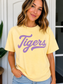 Retro Graphic Tigers or Cajuns Regular or Crop Comfort Colors