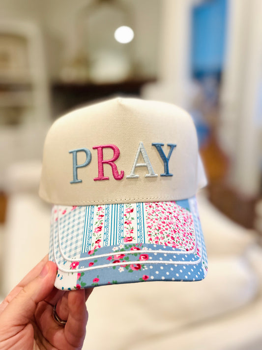 Pray Trucker Hat + Floral Beak Detail