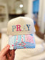 Pray Trucker Hat + Floral Beak Detail