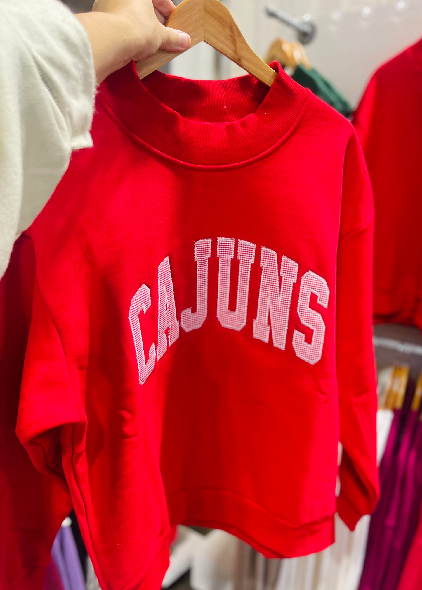 Cajuns Zig Zag Red Mock
