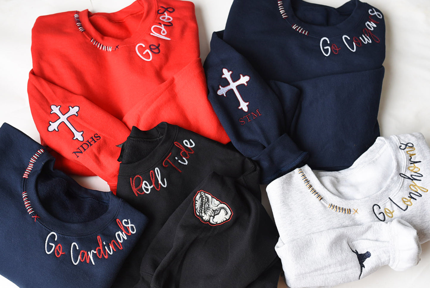 Custom Gameday Embroidered and Hand Stitched Sweatshirt