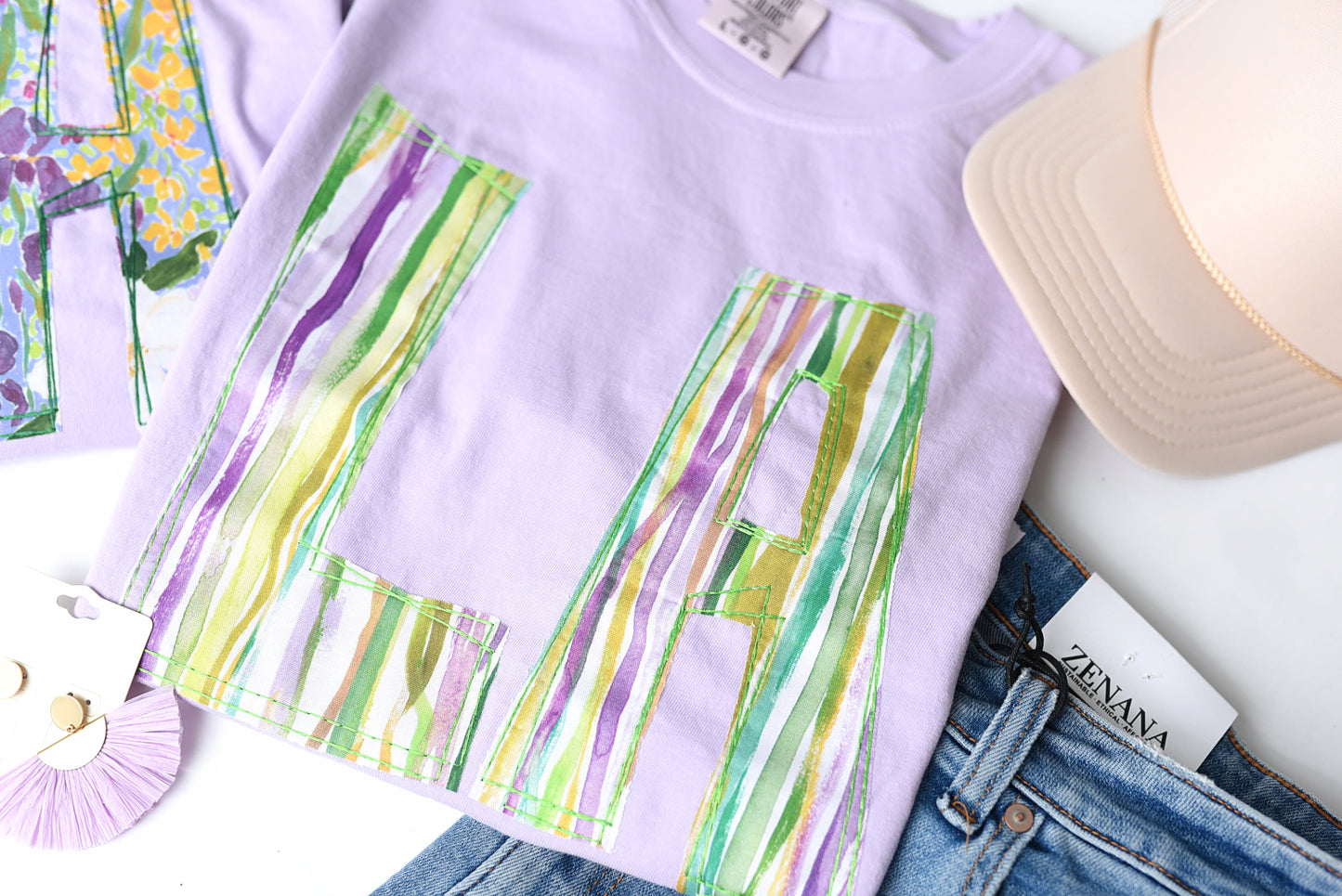 La Mardi Gras Tee Applique