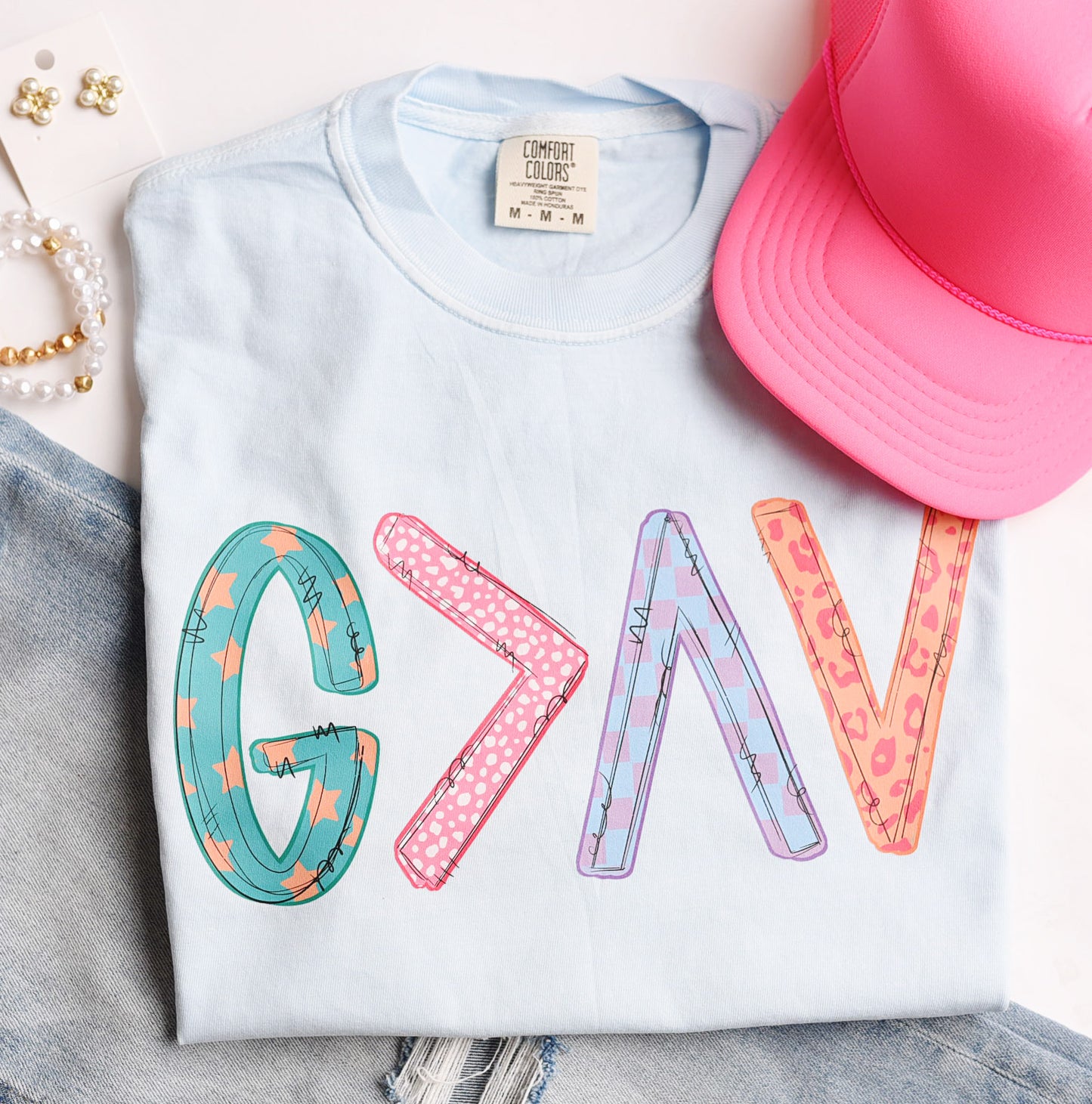 God Is Greater Than My Highs and Lows Comfort Colors Tee