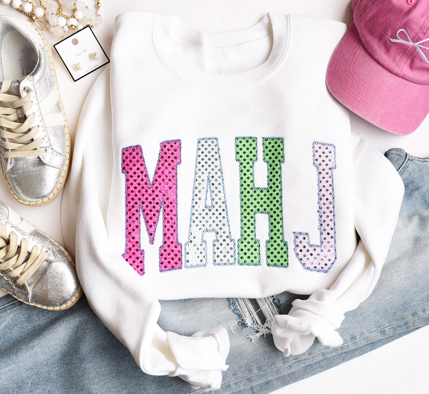 Mahj Sequin Applique