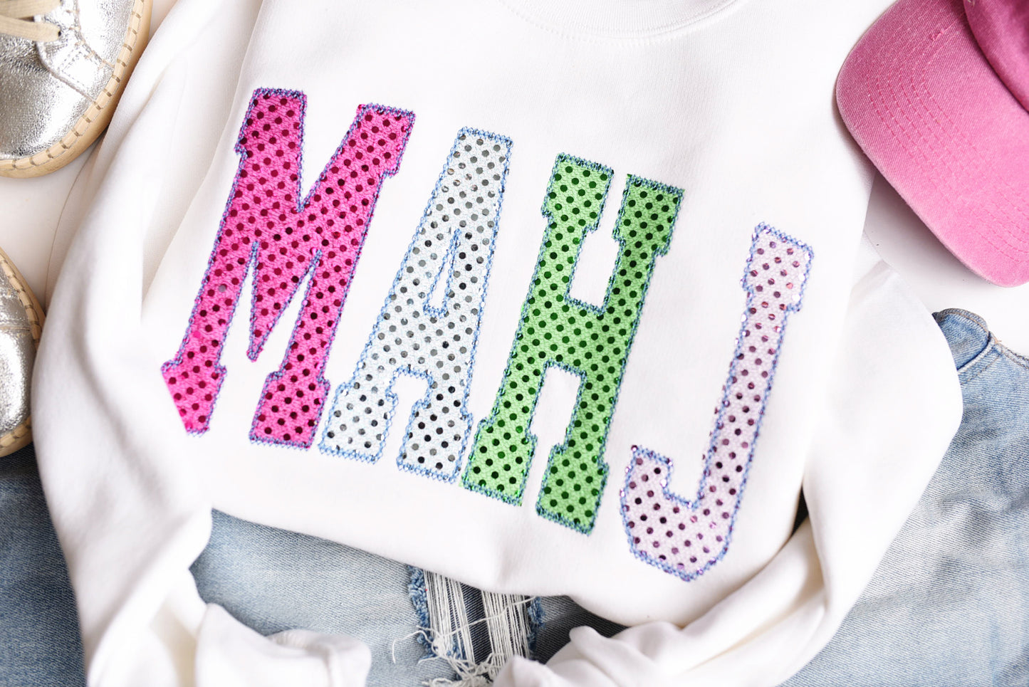 Mahj Sequin Applique