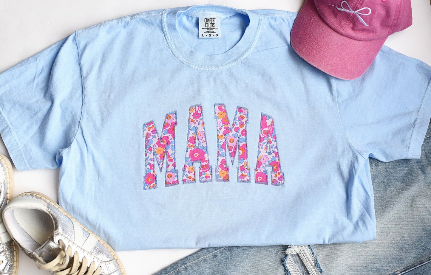 Mama Neon Floral Comfort Colors T-Shirt or Gildan Sweatshirt