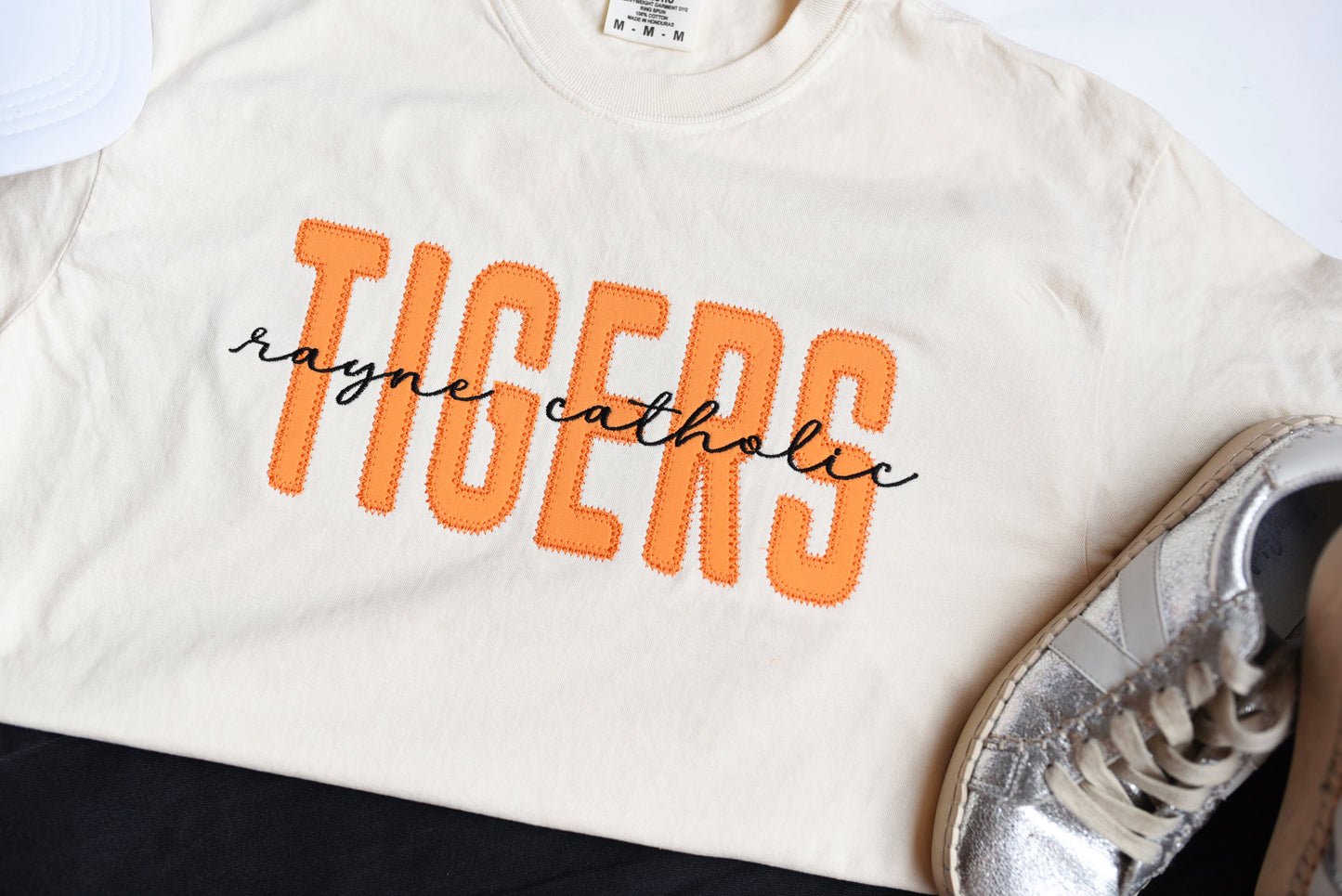 Embroidered School Mascot on Comfort Colors T-shirt