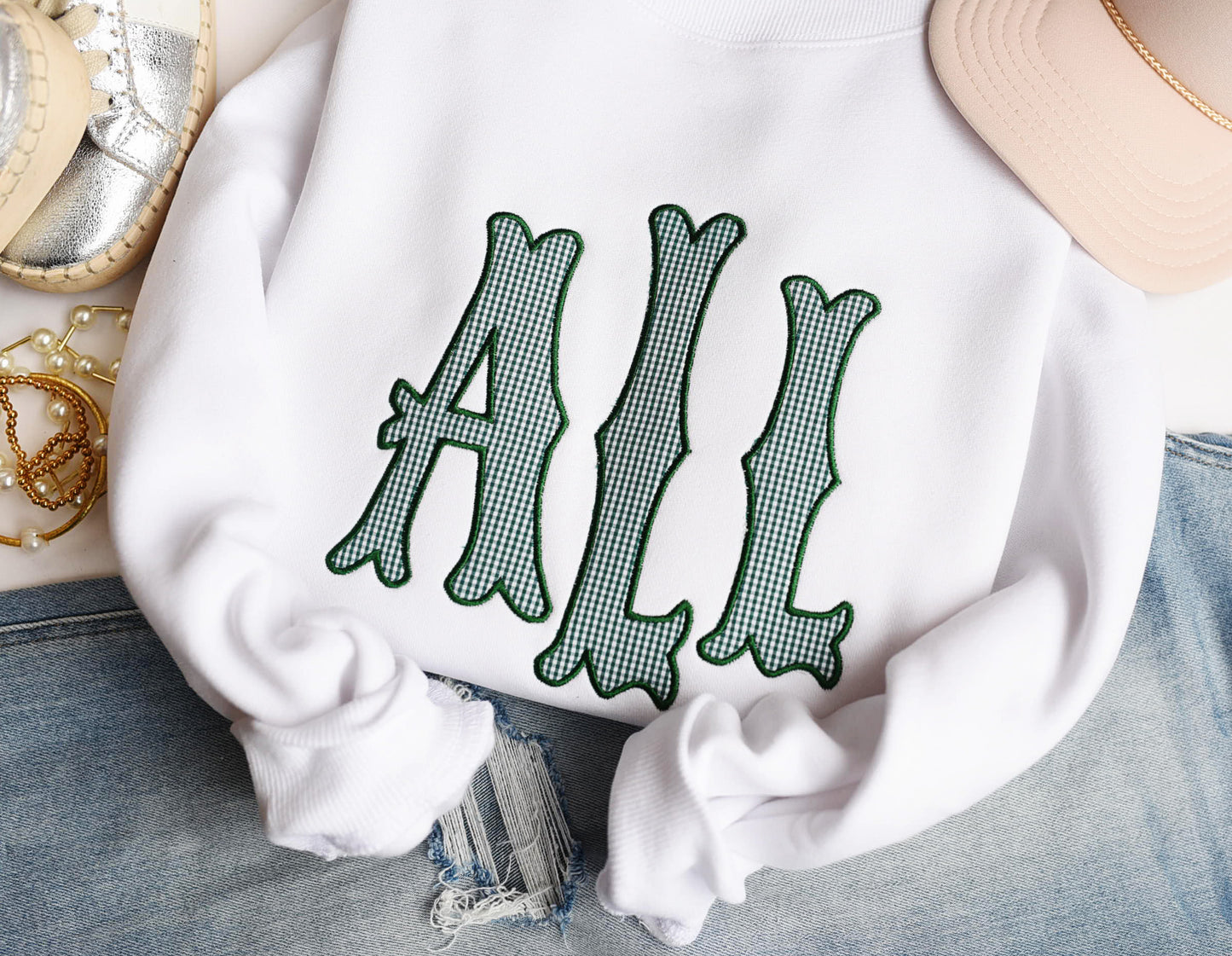 Mockneck Gingham Monogram
