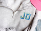 Personalized Quarter Zip Shadow Block Font Initials