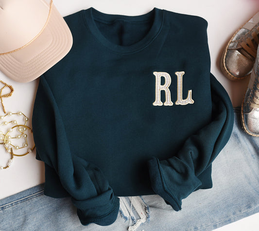 Gingham Monogram on Bella Canvas Unisex Sweatshirt