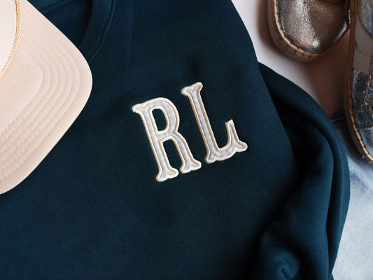 Gingham Monogram on Bella Canvas Unisex Sweatshirt