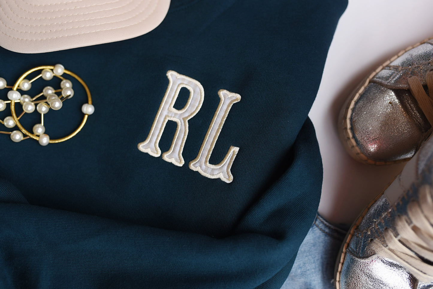 Gingham Monogram on Bella Canvas Unisex Sweatshirt