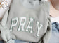 Pray Mockneck Satin Stitch
