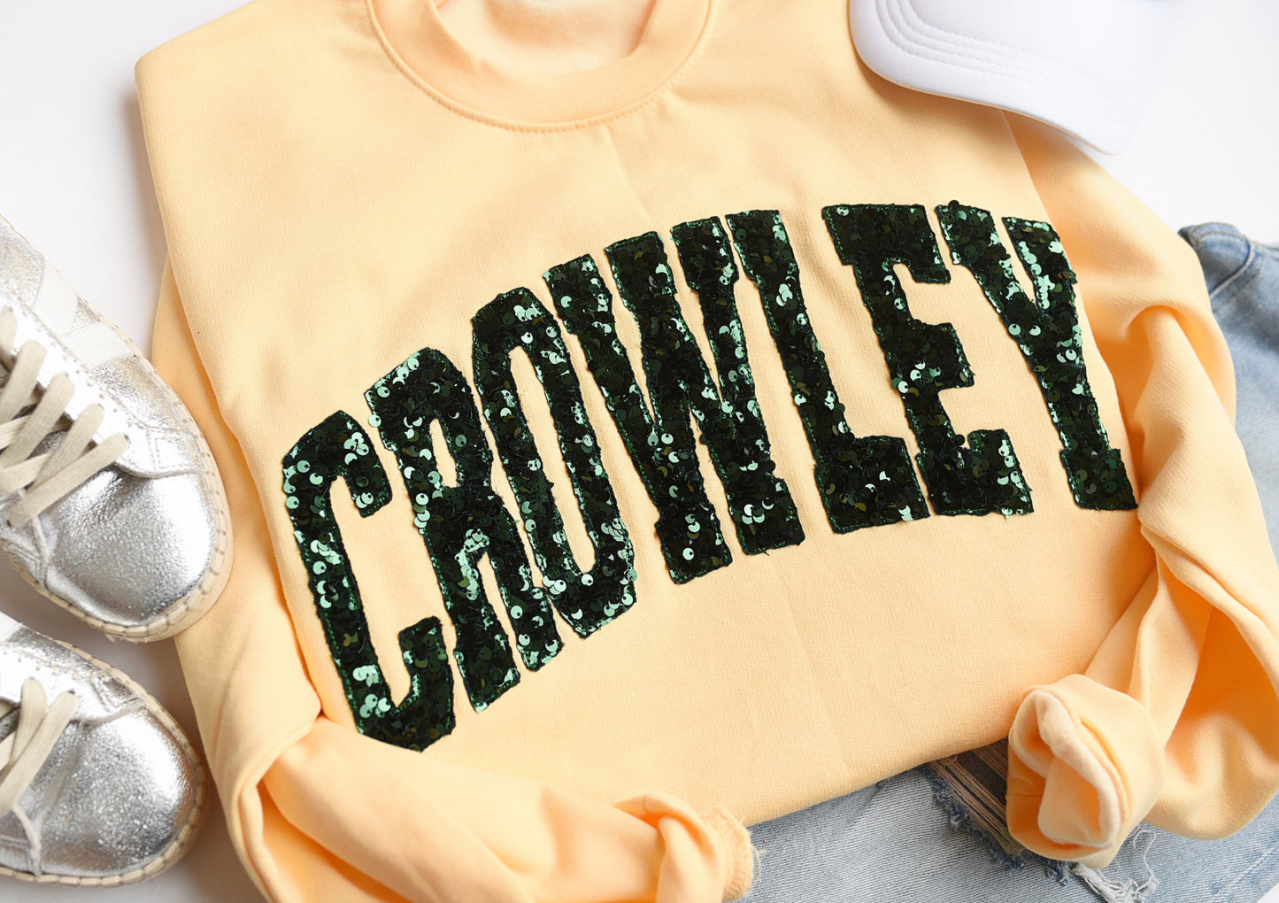 Sequin One Word Sweatshirt