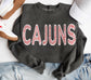 Cajuns Bubble Font Floral Applique