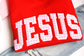 Red Mockneck Pink Jesus Gingham
