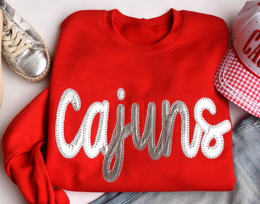 Cajuns Metallic Embroidered Sweatshirt