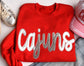 Cajuns Metallic Embroidered Sweatshirt
