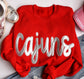 Cajuns Metallic Embroidered Sweatshirt