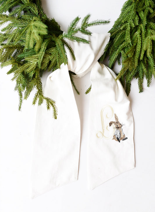 Little Bunny Foo Foo Wreath Sash + Initial