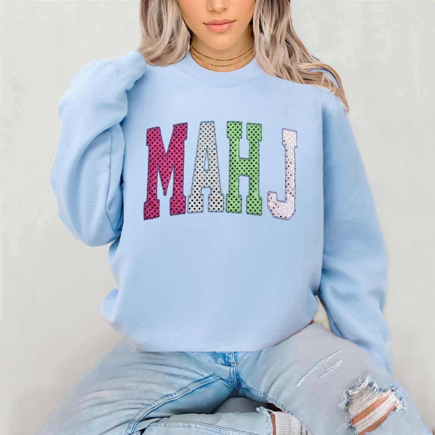 Mahj Sequin Applique