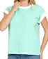 Zenana Stripe Contrast Top