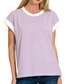 Zenana Stripe Contrast Top