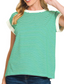 Zenana Stripe Contrast Top