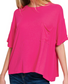 Oversized Ribbed Pocket Tee