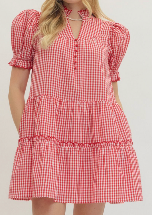 Greer Gingham Dress