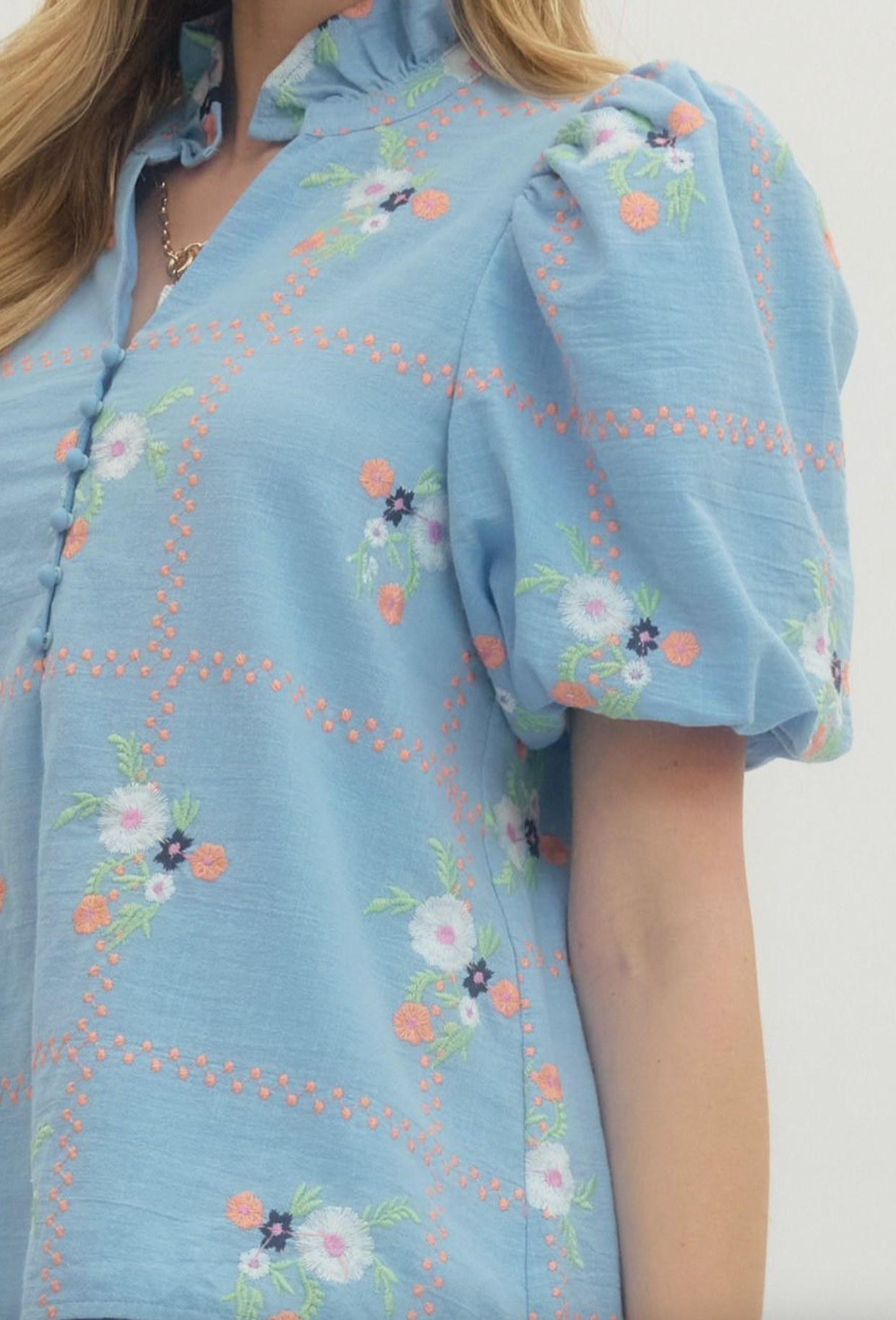 Louise Embroidered Floral Top