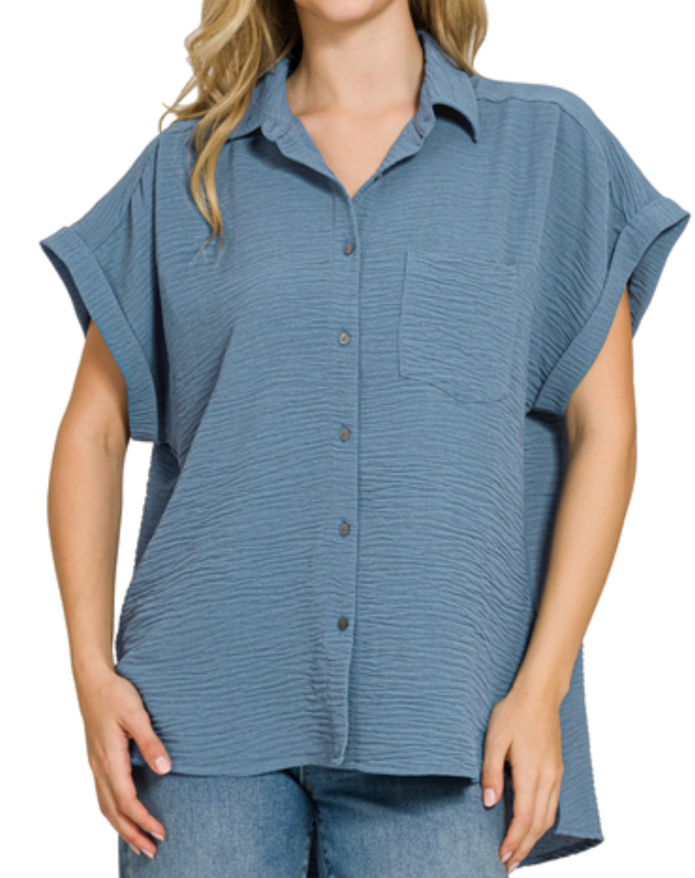 Zenana Button Down