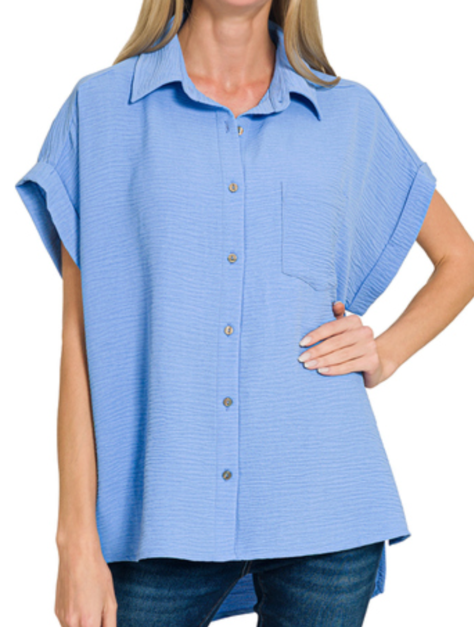 Zenana Button Down