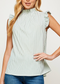 Stripe Ruffle Neck Top