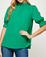 Kelly Green Puff Sleeve