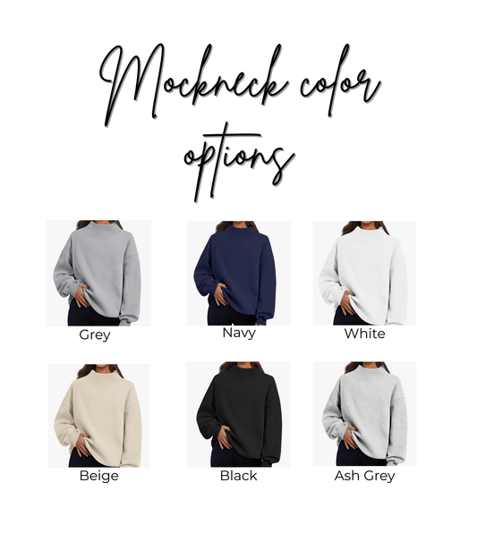 Lace Gingham Applique Mockneck Applique
